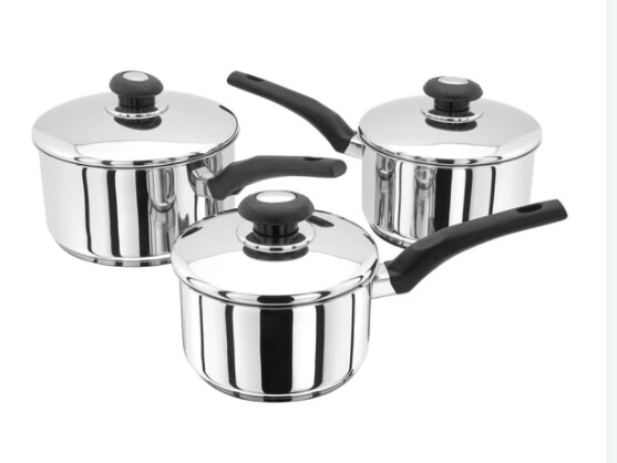 Judge Essentials Saucepans 3 Piece Set