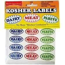 Kosher Labels - Dairy, Meat, Pareve