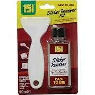 151 sticker remover