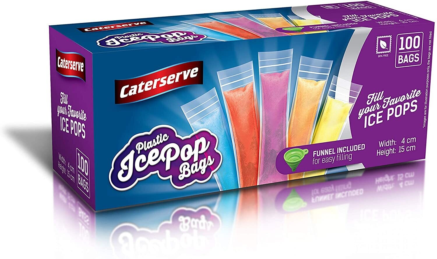 Ice Cube/Pop  Bags, Ice Cube/Pop  Bags: Ice Pop Bags 100pk