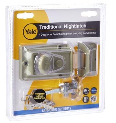 Yale Nightlatch Cylinder. Yale,Securit,Black spur.