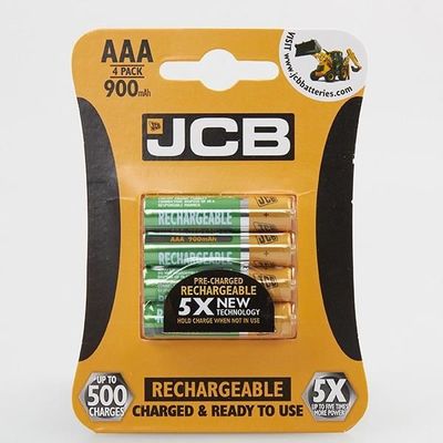 JCB-Rechargeable-AAA-Batteries-900-mAh-4-Pk  Ideal for Panasonic hand sets replacement