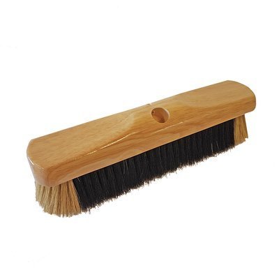 Pure Bristle Broom Head 12'' Black/White