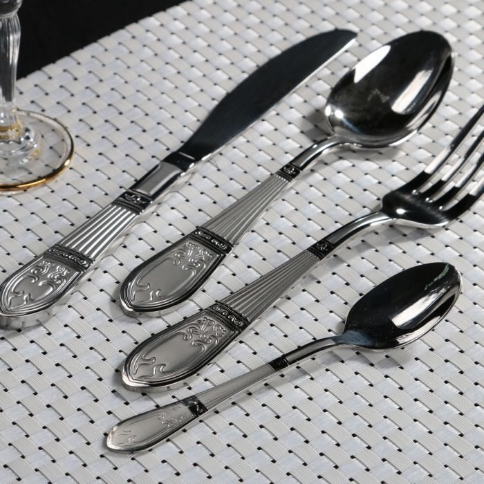 Cutlery set 24pc part matt