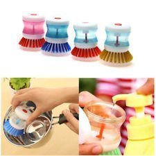Dish Brush with Washing Up Liquid Soap Dispenser