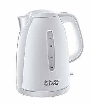 Russell Hobbs Textures Plastic Kettle 1.7 L, 3000 W - White [Energy Class A]