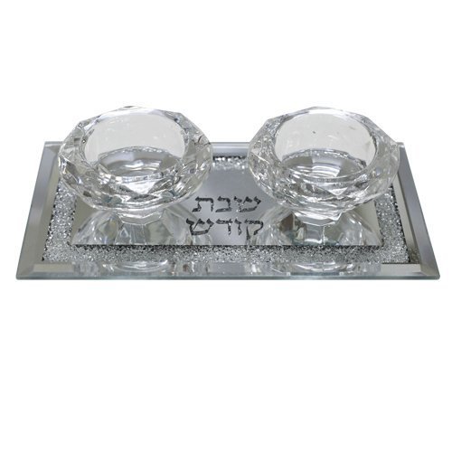 CRYSTAL CANDLESTICKS 16*8 CM WITH STONES 59539
