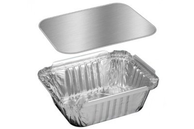 Foil container  with paper lid