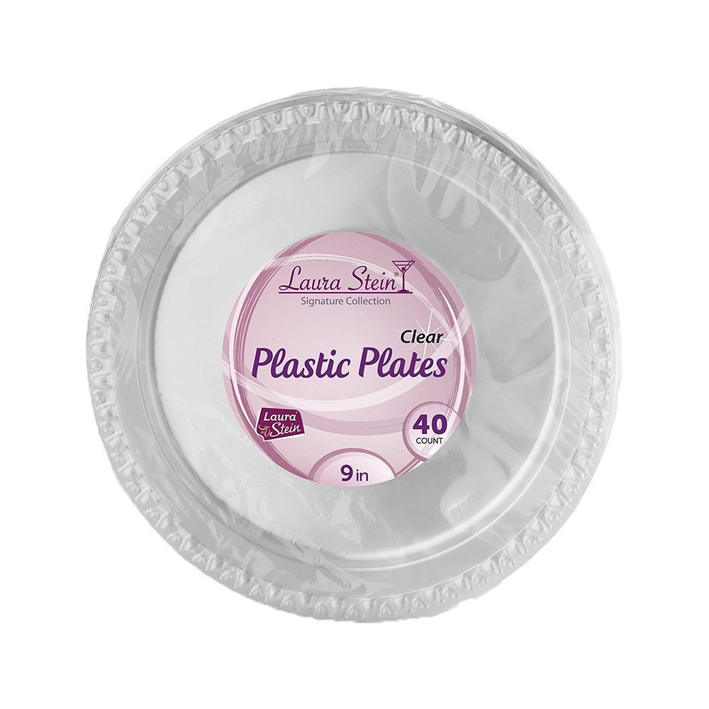 Plastic plates clear 40pk