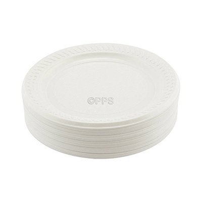 plastic plates white 100pk