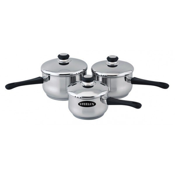Saucepan Set - 3 pc Steelex