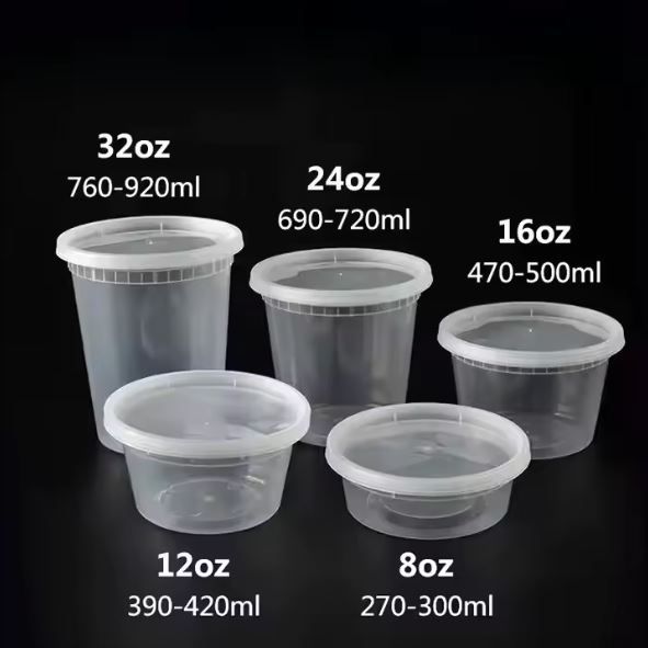 Deli Container 8oz 16oz 24oz or 32oz  Round