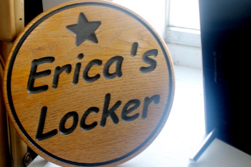 Laser Engraved Locker Wood Sign