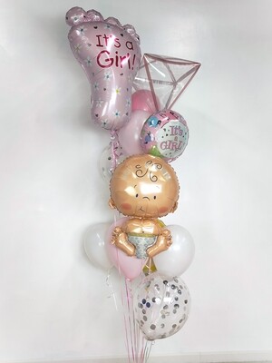 Welcome Baby Girl Designer Bouquet