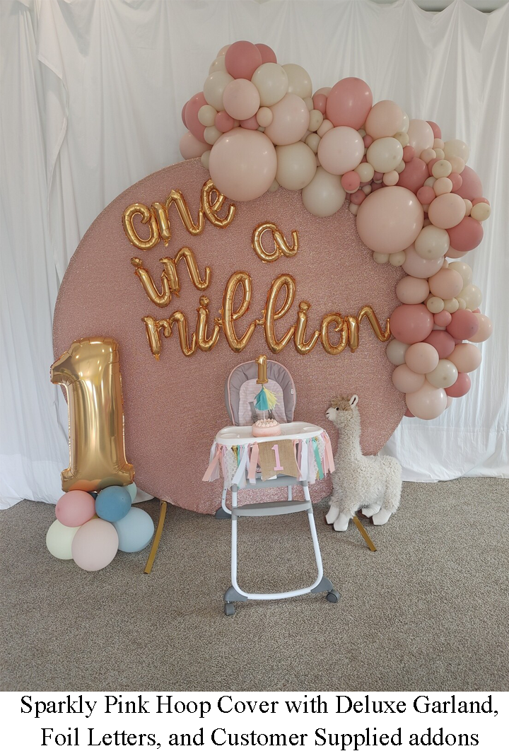 Add on: Colorful hoop covers. Hoop and Garland sold separately
