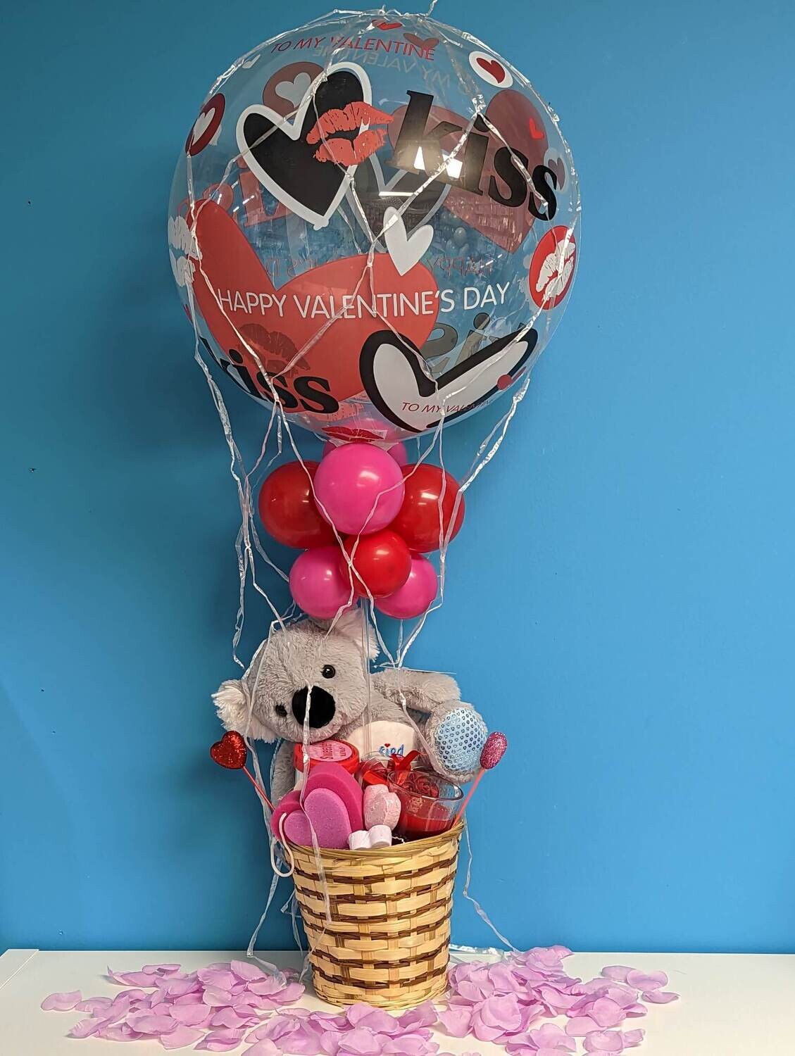 Hot Air Balloon Bubble with Stuffed Animal