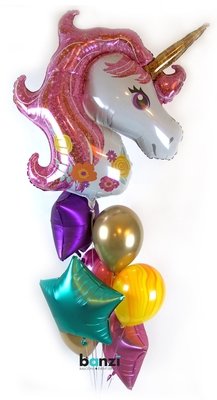 Pink Unicorn Balloon Bouquet