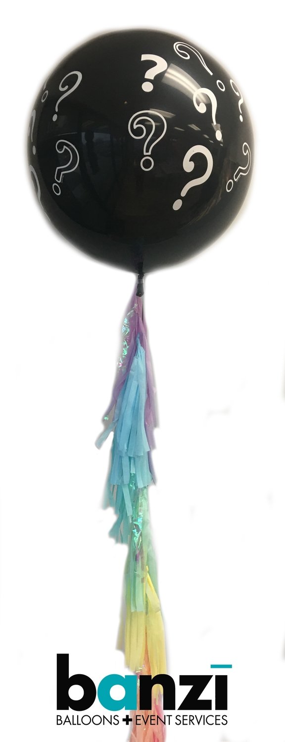 36" Colorful Gender Reveal Latex & Tassel
