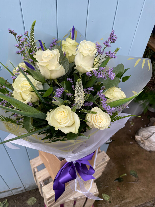 Purples and Whites bouquet