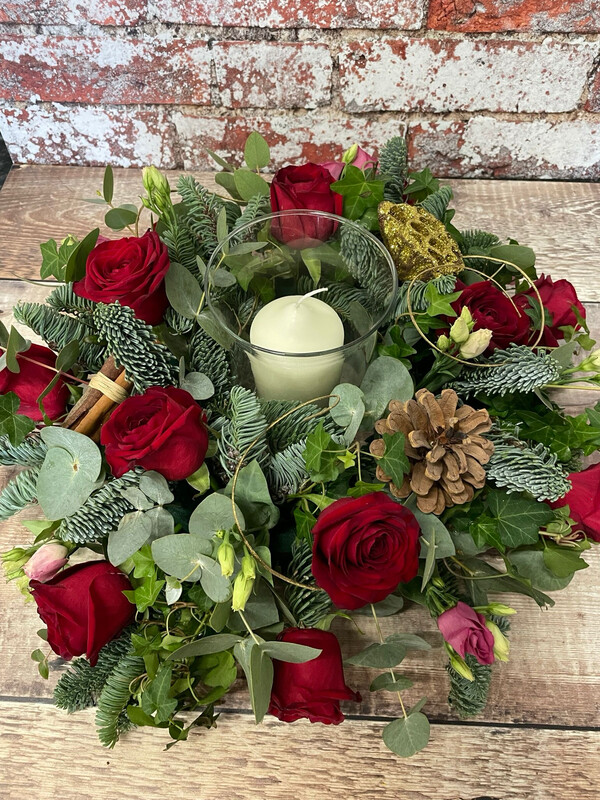 Festive Candle Table Arrangement
