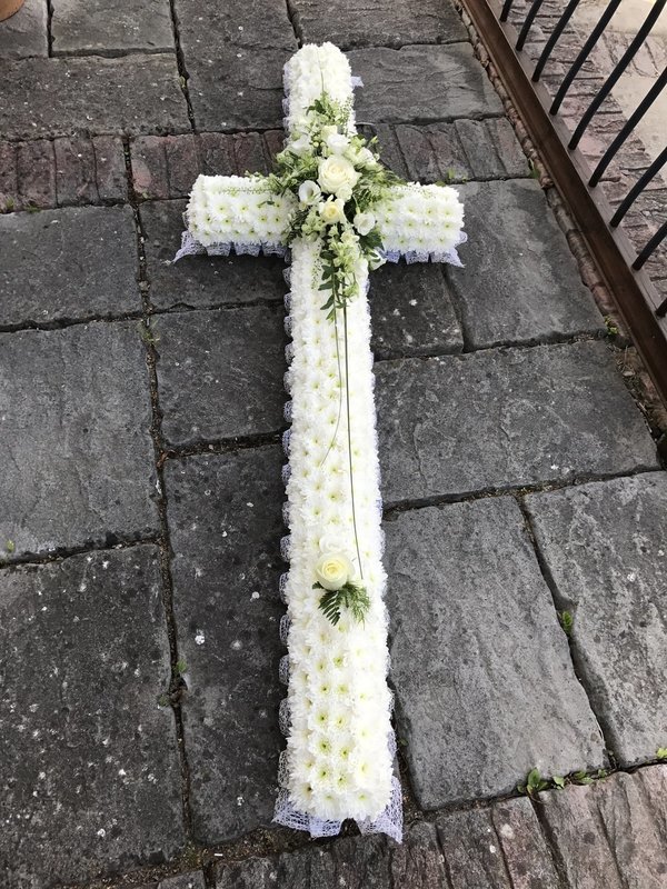 Based Floral Cross