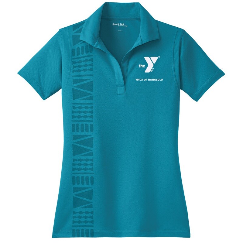 YMCA Honolulu - Womens Staff Micropique Sport-Wick Polo - Tropic Blue(LST650)