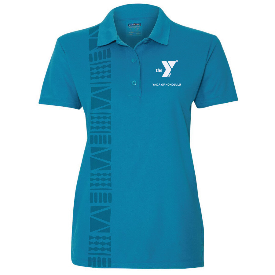 YMCA Honolulu - Womens Staff Gildan Performance - Sapphire Blue(G458L)