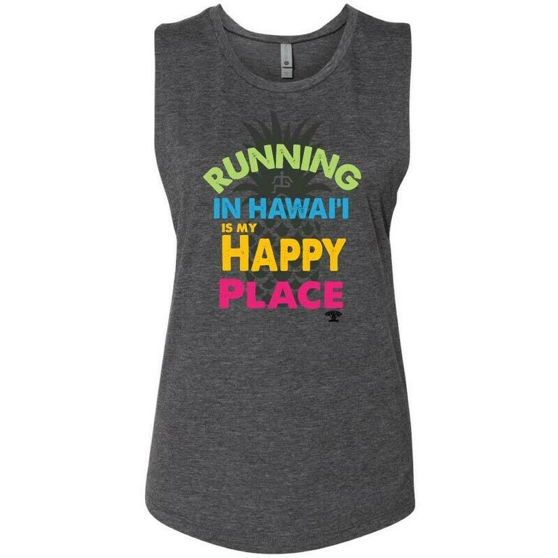 Run Paradise - Happy Place Womens Muscle Tank (NL5013)