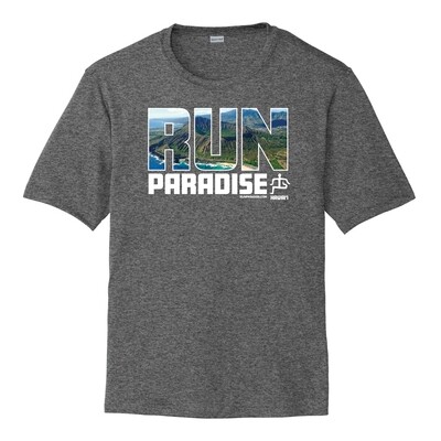 Run Paradise Mens Oahu Tee - Iron Grey Heather (ST350)