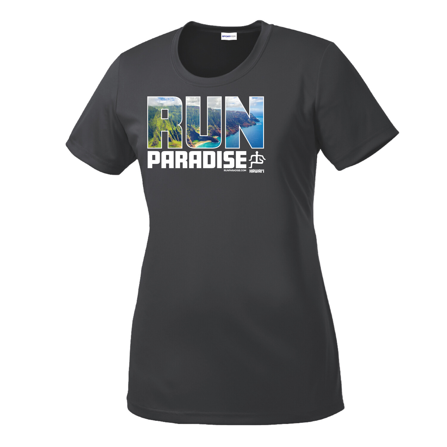 Run Paradise Womens Kauai Tee - Iron Grey (LST350)