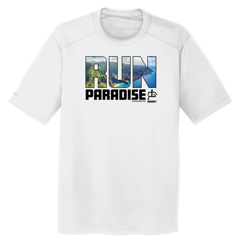 Run Paradise Mens Kauai Tee - White (ST380)