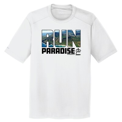 Run Paradise Mens Oahu Tee - White (ST380)