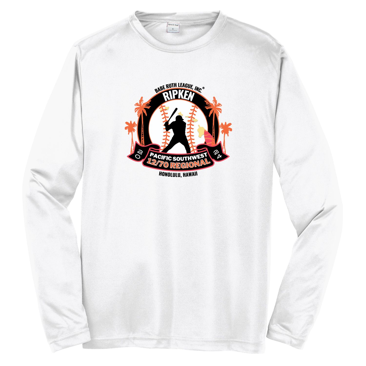 Cal Ripken 12U Regional Long Sleeve Tee (ST350LS), Color: White