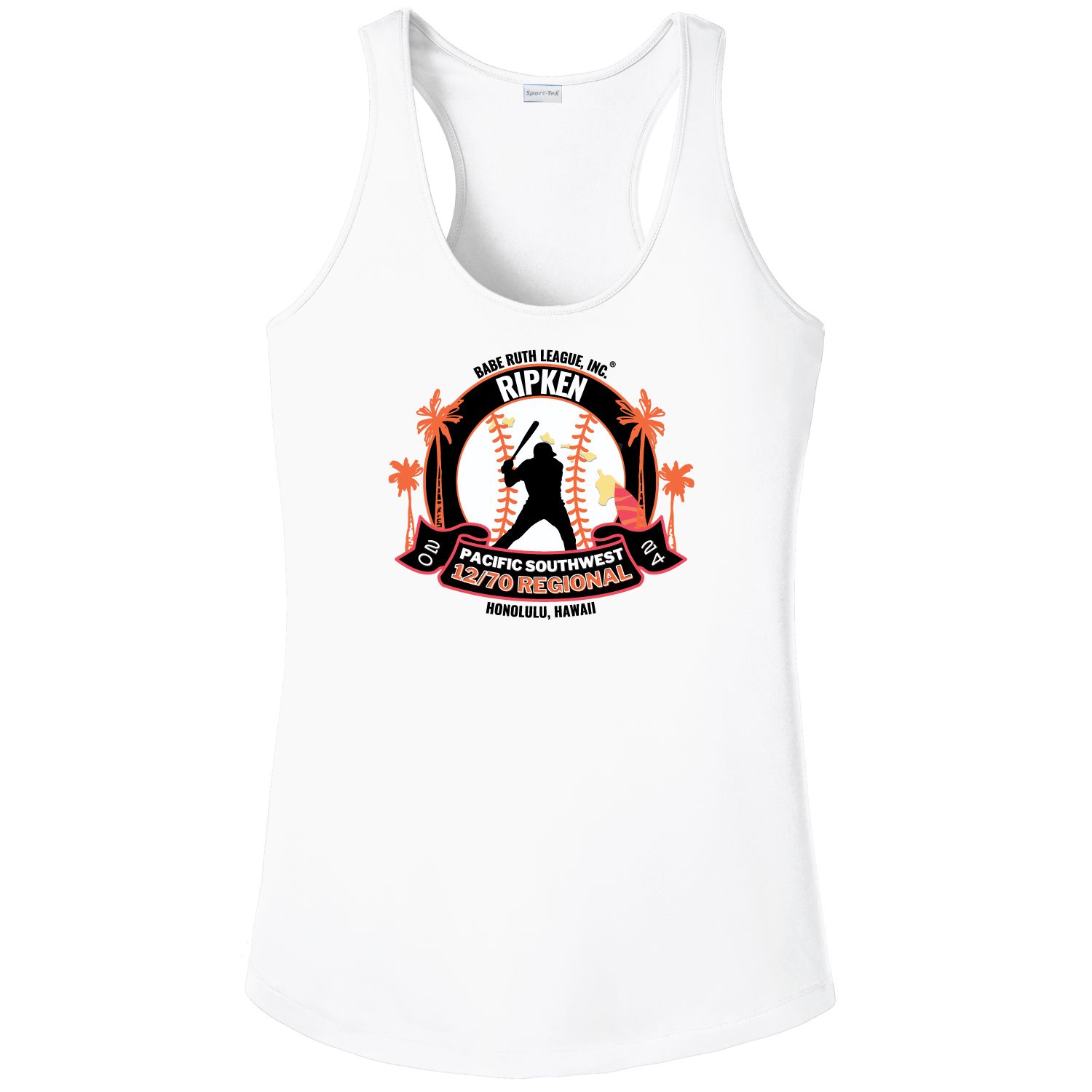 Cal Ripken 12U Regional Ladies Tank Tops (LST356), Color: White