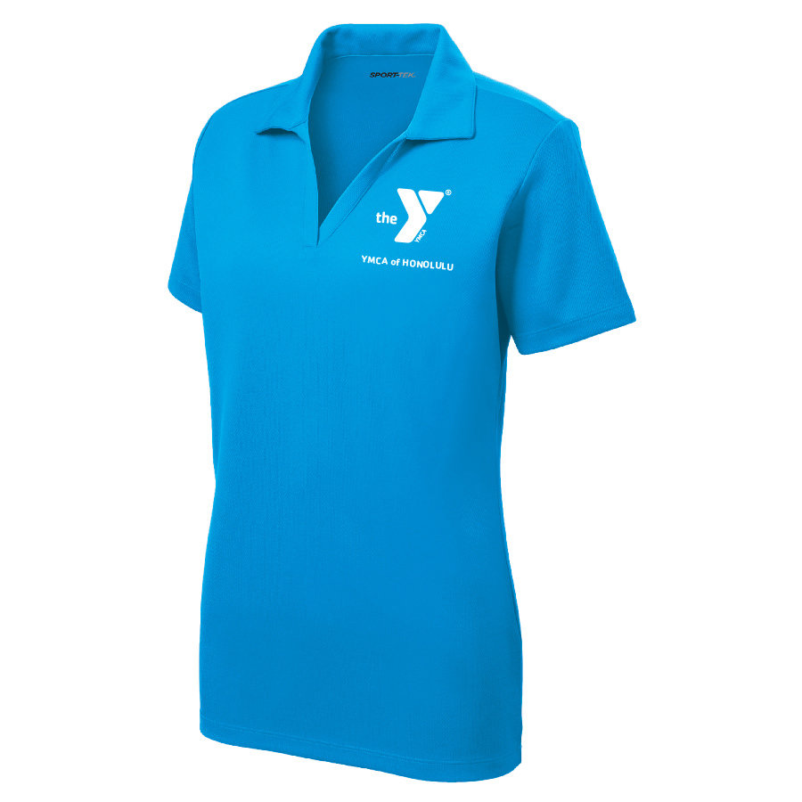 YMCA Honolulu Womens Staff Polo, Color: Pond Blue