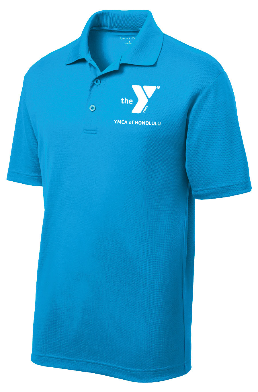 YMCA Honolulu Mens Staff Polo, Color: Pond Blue