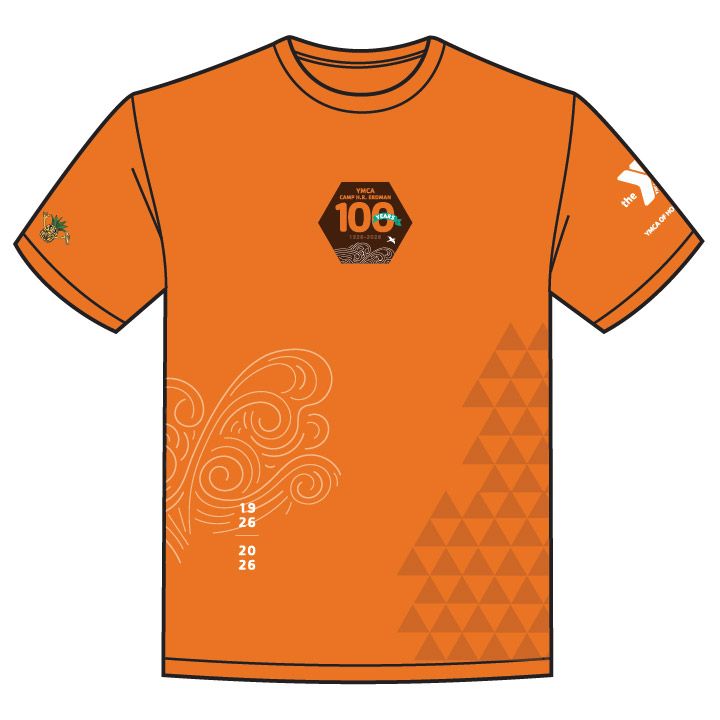 Camp Erdman 100 Years Subilmated Tee - Orange