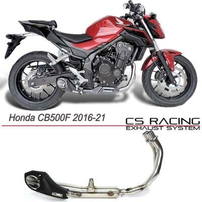 2016-21 Honda CB500F / CBR500R CS Racing Full Exhaust | Muffler + Headers + dB Killer