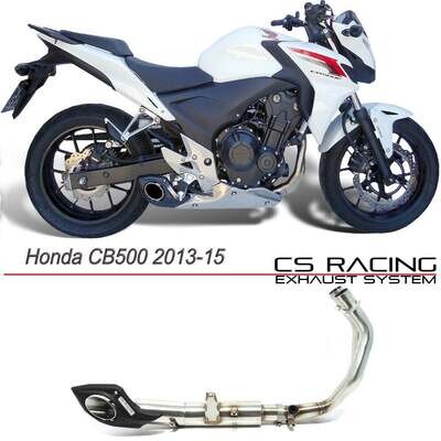 2013-15 Honda CB500F / CB500R CS Racing Full Exhaust | Muffler + Headers + dB Killer