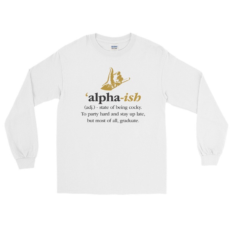 Alpha-ish (White) Long Sleeve Tee