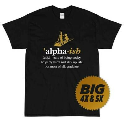 Alpha-ish Black Tee (4X & 5X)