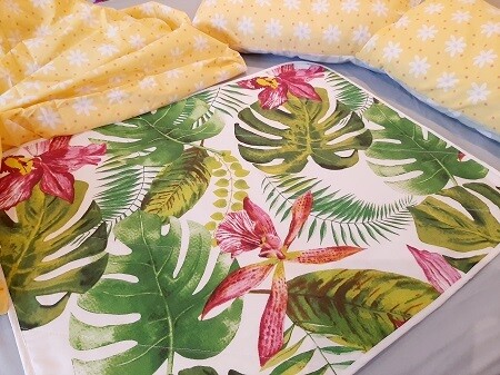 Flowers and Ferns Bed Time Mat