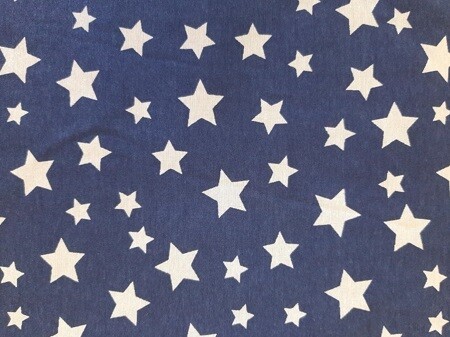 Navy Stars and Aqua Bed Time Mat