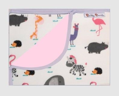 Tiny Animals and Pink Bed Time Mat