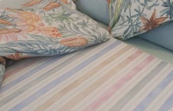 Blue Stripes Bed Time Mat
