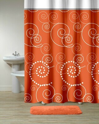 Maison Занавеска (штора) для ванной (оранжевый)