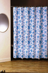 Bloom Занавеска (штора) для ванной (голубой)