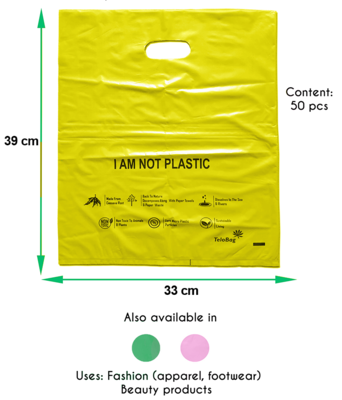 TeloBag Oval Handle Carrier Bag (Yellow)