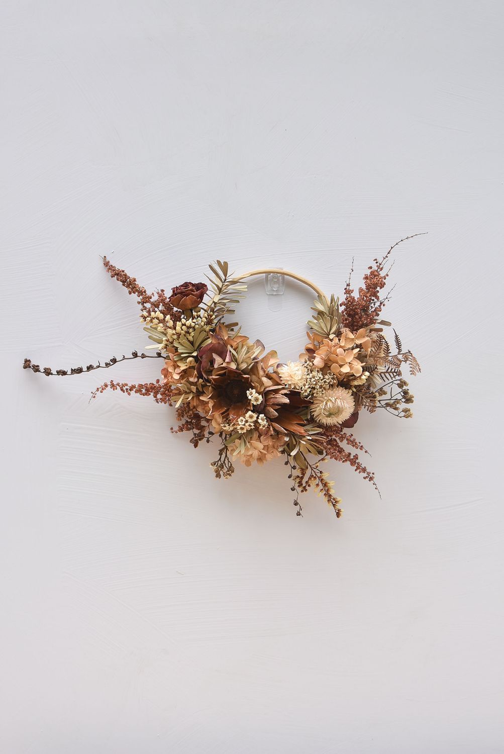 'Coffee &amp; Cream' Everlasting Wreath