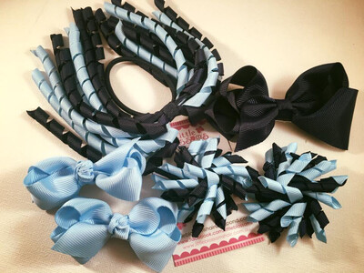 Navy and Light blue OR Black and yellow gold
